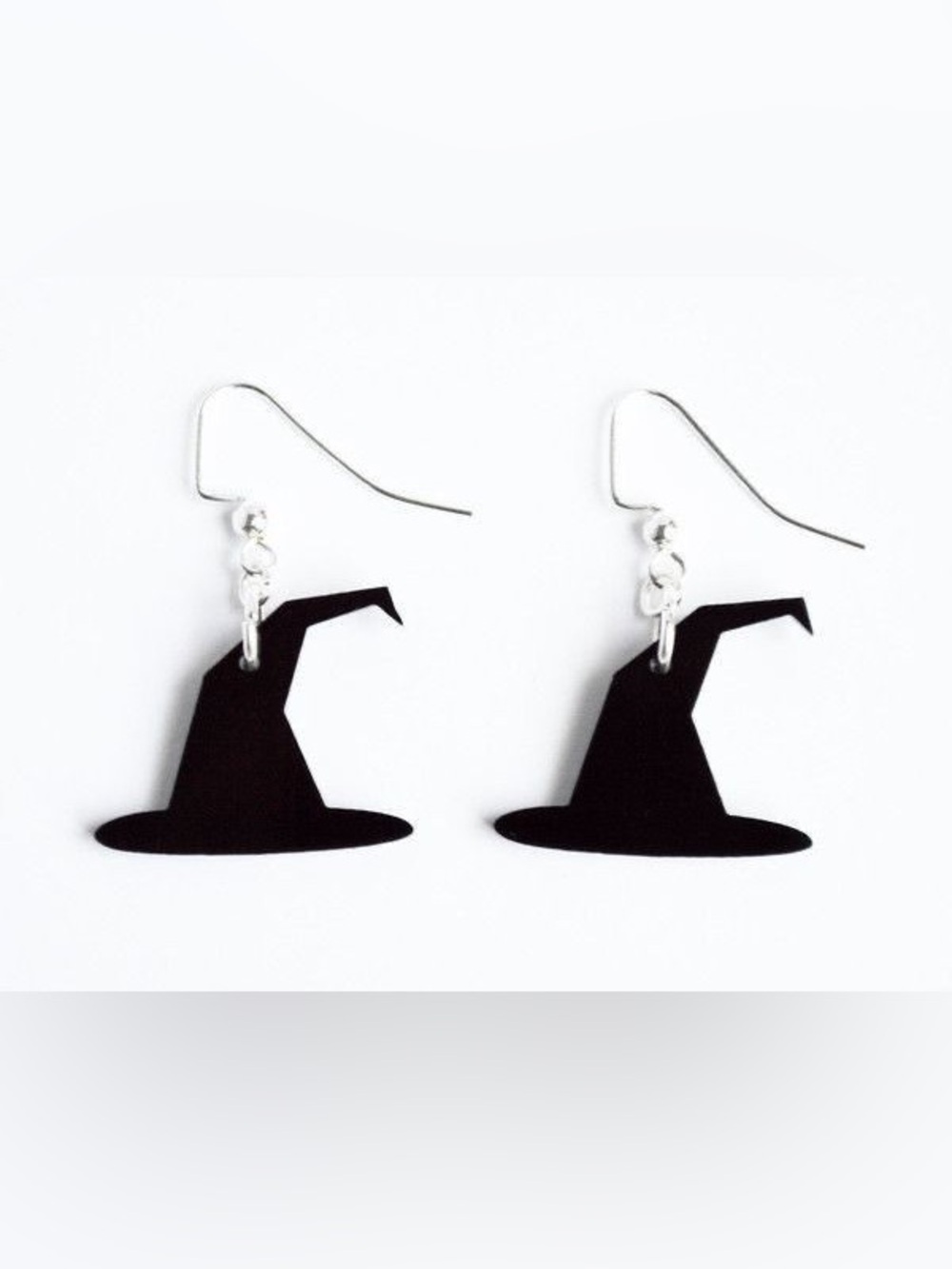 Black Witch Hat Drop Earrings - Women Accessories